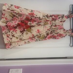 Abercrombie & Fitch Pink and Green Floral Dress